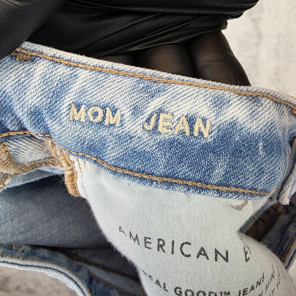 American Eagle Outfitters Mom Jeans Womens 00 X-Short High Rise Distressed Denim - Picture 4 of 12